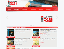 Tablet Screenshot of marie-france.qc.ca